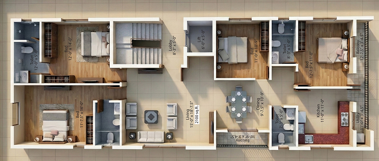 Ratna Villa Floor Plan