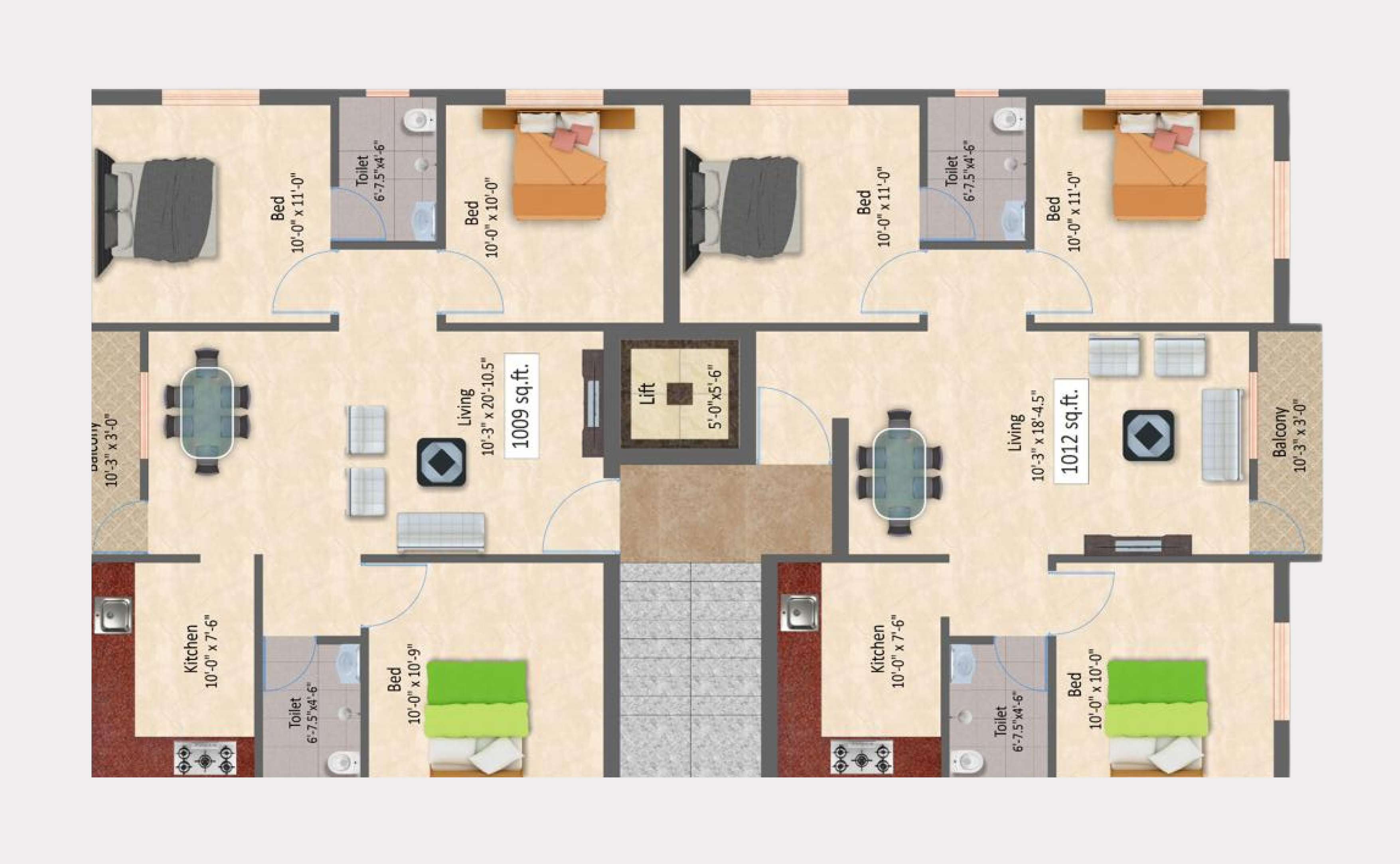 Ganga Kalyan Crest Floor Plan
